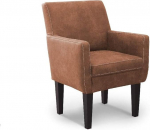 CAVADORE Malm s&ouml;&ouml;gitooli / Pehmendusega tooli k&ouml;&ouml;gi v&otilde;i s&ouml;&ouml;gitoa jaoks nahast / kontrasttikandiga / Sobib Malm k&ouml;&ouml;gikomplekti / 66 x 96 x 71 cm / Mikrokiud: konjaki