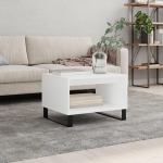 Kohvilaud, valge, 60 x 50 x 40 cm, puitmaterjal, kohvilaud, elutoa laud, k&uuml;ljelaud, elutuppa ja kontorisse, keskpunktiks kodus.