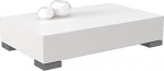 Ve.Ca Itaalia Couchtisch Milton, 80 x 50 cm, aus Holz, hergestellt in Italien Piedino basso Bianco frassinato