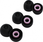 Linsoul Kiwi Ears Flex Earplug Tips, k&otilde;rvaklappide tarvikud, asendussilikoonist IEM Tips, 3 paari, suurus S / M / L, KZ ZS10 Pro, Orchestra Lite, Cadenza juhtmega / juhtmeta k&otilde;rvaklappide jaoks (must / lilla)