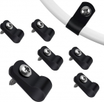 100 St&uuml;ck R-Typ-Nylon-Kabel-Clips, 1/4 Zoll Kabelmanagement-Clips, schwarze Drahtklemme mit Edelstahlschrauben, Kabelklemmen, P-Clips f&uuml;r Innen- und Au&szlig;enbereich, Heimb&uuml;ro, Drahtclips f&uuml;r Kabel