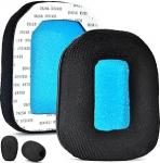 defean Veluurist ja pehmest vahust k&otilde;rvapadjad, mis &uuml;hilduvad Astro A20 / A20 juhtmevaba m&auml;nguk&otilde;rvaklappidega (must-sinine)