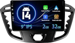 9-tolline IPS autoraadio Android 14 Ford Transit Custom Tourneo 2013-2019 tagumise vaate kaamera Carplay/Android Car/GPS/DAB/WiFi/BT5.0/USB/MirrorLink/SWC/RDS-2G+32G kohta