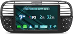 7-tolline puuteekraaniga autoraadio Fiat 500 2007-2015, Android 14 raadio 2GB + 32GB Wireless Carplay / Android auto GPS navigatsioon WiFi Bluetooth FM RDS SWC EQ DSP