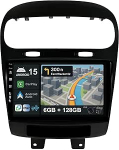 [6G + 128G] IPS 9-tolline Android 15 autoraadio Fiat Freemont / Dodge Journey 2012-2016 Navi Octa Core'iga [Sisseehitatud CarPlay / Android Car/DSP / Mirror Link / GPS Navi / 360 Camera / Bluetooth 5.0