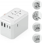 TESSAN reisiadapter maailmas 3 USB C ja 2 USB A, reisipistiku adapter maailmas, 2500 W pistikupesa adapter, universaalne adapter USA, Tai, Jaapan, Inglismaa, Iirimaa, Austraalia, Hiina, Itaalia jaoks.