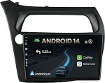 9-tolline Android 14 autoraadio Honda Civic 2006-2011 juhtmevaba Apple CarPlay|Android Auto|Mirror Link|GPS Navigation|Bluetooth 5.0|WiFi|USB|Navi|FM+Reversioonikaamera