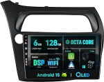 SXAUTO - 6G + 128G - Android 14 IPS autoraadio Honda Civicile (2006-2012) - Sisseehitatud Carplay/Android Car/DSP - LED kaamera + MIC - DAB roolijuhtimiss&uuml;steem Fast Boot 360-CAM AHD WiFi - 2 DIN 9-tolline