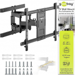 Goobay TV Wall Mount Pro FULLMOTION (XL) 43-100-tollistele televiisoritele - t&auml;ielikult liikuv, p&ouml;&ouml;ratav/kaldu, max 60 kg, VESA 800 x 400, pikendatav varras, integreeritud kaablijuhtimine - must 49746