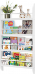 Youyijia Kids Bookshelf, 60 x 117 cm, 4 Tier Kids Bookshelf, Storage Rack for Kids Room, Playroom, School, Space Saving MDF Magazine Rack for Wall Hanging