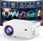 4K projektor Android OS, Sewens WiFi Bluetooth projektor, Auto Focus ja Keystone, Native 1080P 4K toetatud v&auml;ljas filmiprojektor koos 9000+ rakendusega.
