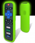 Roku kaugjuhtimispuldi &uuml;mbris - keskkonnas&otilde;bralik silikoonist materjal, kukkumiskindel, tolmukindel, pestav, &uuml;hildub enamiku Roku h&auml;&auml;lpuldi mudelitega, Roku TV kaugjuhtimispuldi &uuml;mbris (roheline)