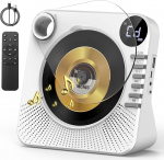 Greadio CD-m&auml;ngija kaasaskantav Bluetooth 5.1, laste CD-m&auml;ngija koos k&otilde;lariga, kaugjuhtimispuldiga, HiFi-heliga, tolmukaitsega, AUX/USB taasesitus, kaasaskantav CD-m&auml;ngija koju (valge)