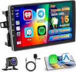 Hikity 2G + 64G raadio navigatsioon Toyota Auris 2006-2011 traadita CarPlay Android autole, 10,1-tolline puuteekraaniga raadio Android koos Mirror Link GPS WiFi Bluetooth FM RDS EQ SWC tagurduskaameraga