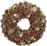 GreenBrokers Premium kvaliteediga j&otilde;ulup&auml;rg 48cm - pidulik m&auml;nnioksa kuldse glasuuriga