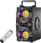 Bluetooth-k&otilde;lar, 40W (60W tipp) kaasaskantav Bluetooth-k&otilde;lar koos valgustusega, traadita stereok&otilde;larid rikkaliku bassi ja topelt subwooferiga