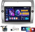 4+64G Android autoradio Citro&euml;n C4 2004-2009/C-Quatre 2008-2011 juhtmevaba Carpaly & Android Car, 9-tolline IPS puuteekraaniga raadio Bluetooth 5.0/GPS/tagasi vaatekaamera/FM/WiFi/SWCga