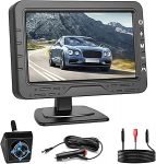 Hikity tagurduskaamera kaabel 4,3-tolline matkaauto komplekt 1080P tagumise kaameraga, mis on p&ouml;&ouml;ratav &ouml;ise n&auml;gemisega IP68 veekindel + tagurdusliin veoautodele, haagistele, bussidele, autodele, haagissuvilatele, kaubikutele 12V-24V