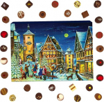 Hallingers Rothenburgi advendikalendri &scaron;okolaadide kingitus k&auml;sitsi valmistatud ilma alkoholita peenestatud kakao&scaron;okolaadist (karp) - kingitus suvel ja t&auml;iuslikuks grillikingituseks | &Otilde;nnitlused Hanuka s&otilde;prus Ge