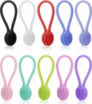 Magnetische Kabelbinder, Silikon-Kabel-Clips, Kabel-Organizer, wiederverwendbar, magnetische Kabelbinder, USB-Kabel-Manager f&uuml;r B&uuml;ro, Schule, Zuhause, 10 St&uuml;ck