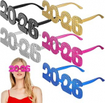 BESPORTBLE 2026 numbriklaasid PC materjalist 7 t&uuml;kki v&auml;rvilised uusaasta peoklaasid uusaasta &otilde;htu fototarvikute ja piduliku kaunistamise jaoks