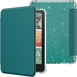 MoKo &uuml;mbris k&otilde;igile uutele 7-tollistele E-lugeritele 12th Gen 2024/2025, Ultra Clear Soft Flexible Glitter TPU Back Cover Light Shell koos automaatse &auml;ratamise/une režiimiga, ei sobi BOOX & Kobo jaoks, Jade Green, Jade Green