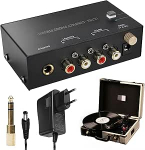 Phono eelv&otilde;imendi, Phono eelv&otilde;imendi, plaadim&auml;ngija, Phono plaadim&auml;ngija eelv&otilde;imendi DC 12 V adapteriga, kompaktne m&auml;ngija plaadim&auml;ngija eesmine v&otilde;imendi RCA sisendiga, RCA v&auml;ljund, EU pistikuga