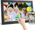 FRAMEO 10.1 Inch Digital Picture Frame WiFi, 1280 x 800 HD IPS LCD Touchscreen Smart Cloud Photo Frame with 16GB Memory, Auto Rotation, Easy Sharing of Photos Videos via Frameo App