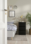 Dmora Ameline Multipurpose Chest of Drawers, Bedroom Chest of Drawers, 50 x 40 x 70 cm, Black