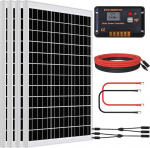 DCHOUSE Solar Panel 480 W 12 V Monocrystalline Solar Panel Ideal for Motorhome, Garden Shed, Boat, High Efficiency Photovoltaic Mono Solar Cell (4 Pieces 120 W)