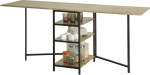 SoBuy FWT62-N Folding Dining Room Table with 3 Shelves Folding Kitchen Table Wooden Table Industrial Design W x H x H x D x H x D x H x D x H x D x H x W x H x D x H