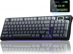 AULA S98 Pro Gaming Keyboard Mechanical, 3 Modes Mechanical Keyboard Wireless with Screen, Button, Gasket Structure, Hot-Swappable Custom Keyboard, Wireless Gaming Keyboard RGB, QWERTY (Black)