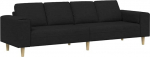 SKM Sofa Set Schwarz Stoff,M&ouml;bel,Sofas,Schwarz,39.4 kg,3335083