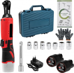 Akutrellv&otilde;ti, 3/8-tolline 35 Nm elektriline trellv&otilde;ti v&otilde;tmekomplekt, laiendatud akutrell koos 2 x 1,5 Ah akude ja laadijaga, 12 V traadita trellkruvikeeraja koos 7 pistikupesaga auto ja DIY jaoks.