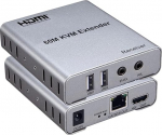 HDMI KVM USB 60M Extender koos heliga 1080P R/L CAT5E CAT6 RJ45 Ethernet saatja vastuv&otilde;tja audio video PC s&uuml;learvuti TV monitorile