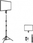 NEEWER 13-tolline LED-videovalgustuspaneel stuudiovalguse komplekt koos statiiviga, timmitav kahev&auml;rviline v&otilde;tmevalgus 3200-5600K, CRI97+ voogedastuse fotograafia podcastide salvestamiseks, 2400 Lux / 0,5 m, 8000 mAh aku, NL-192AI