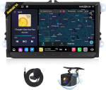 Eonon 9 Zoll Android 14 3+32GB Autoradio GPS CarPlay Android Auto MirrorLink Bluetooth USB for Volkswagen SEAT Skoda Golf VI/V Polo Touran T5 Unterst&uuml;tzung Video Ausgang R&uuml;ckfahrkamera Headunit VWX7