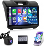 NHOPEEW 2G+64G Android Autoradio Isuzu MU-X/D-MAX 2015-2018 jaoks - Traadita Carplay & Android auto - 9-tolline Android stereo koos WiFi EQ GPS Mirror Link FM RDS + AHD tagurduskaamera ja mikrofoniga