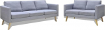 ZEYUAN Sofa Set 2 Seater and 3 Seater Couch for Living Room, for Flats, Couch with Sleep Function, Lounge Sofa, Sofas & Couches, Relaxing Sofa, Fabric Light Grey