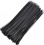 Kaablipaelad Must 100 Pack 300mm x 3.6mm 18kg t&otilde;mbetugevus UV-kindel nailonist plastist iselukustuv suur raskeveokohane kaabli&uuml;mbris Tidy juhtmete jaoks Kodu t&ouml;&ouml;koda