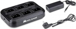 Midland - Laadija 6 Walkie Talkie Multi CA PB G15 PRO jaoks, professionaalsete raadioside G15 PRO, G18, Arctic samaaegseks laadimiseks - Seinaadapteriga kaasas, laiendatav kuni 12 pesani.