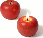 2 exquisite festliche Weihnachtskerzen in Apfelform f&uuml;r Heiligabend, Fruchtduft, Feiertagsdekorationen mit eleganter Geschenk-Box, perfekt f&uuml;r Zuhause und Party, um eine warme Atmosph&auml;re zu schaffen.