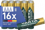 VARTA 16 x AAA laetavad patareid, aku v&otilde;imsus n&otilde;udmisel, 1000mAh Ni-MH, eellaetud, kasutusvalmis [Amazon eksklusiivne]