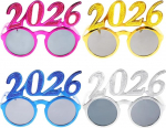 4 tk Happy New Year Eve Prillid 2026 Celebration Party Eyewear Photo Props Accessories for Event 2026 Party Decorations Fancy Glasses Orange for Party Novelty Accessories