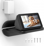 HomeMount seinakinnitus Nest Hub/Echo Show 5 jaoks - ruumi s&auml;&auml;stev nutikodu seinaalus, k&otilde;larite kinnitus, riiul, &uuml;hildub Google Nest Hub ja Nest Hub Maxiga (must)