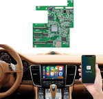 PCM 3.1 Wireless Carplay & Android automoodul Porsche Panamera Cayenne Macan Cayman Boxster 911 718 Toetab tagantj&auml;rele vaatekaamera parkimisandurit peeglilink roolijuhtimist