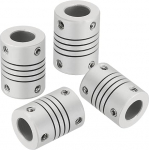 hankekaart Flexible Kupplungen, 8 mm bis 8 mm, Gelenkverbinder aus Aluminiumlegierung, flexible Wellenkupplungen, Motorkupplung f&uuml;r 3D-Drucker, CNC-Maschine, Motorf&uuml;hrung, DIY-Encoder D15 x L 20 mm