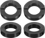 QUARKZMAN Pack of 4 Double Split Shaft Collars for 1-3/16 Inch Shaft, Two Piece Clamping Collar, 2-1/16 Inch Outer Diameter, 1/2 Inch Width, Black Oxide Steel Lock Collar Clamp, Set Screw Style