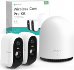 WUUK 2K Outdoor WiFi Surveillance Camera, 32 GB Local Storage, Wireless Camera Surveillance Outdoor, No Monthly Fee, 180 Days Battery Surveillance Camera, Compatible with Alexa and Solar Panel