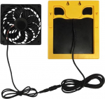 Solar Fan Panel 20 W 6 V Solar Ventilation Fan for Greenhouse Chicken Coop Pet House Motorhome Indoor Ventilation Extractor Fan with Monosilicon Panel and Temperature Control